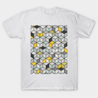 Colorful Concrete Cubes - Yellow, Blue, Grey T-Shirt